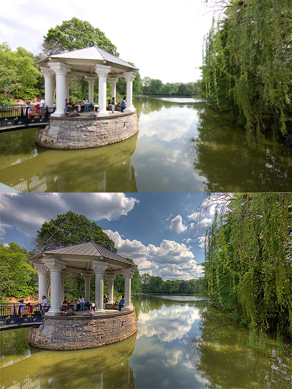 Piedmont Park (before and after) Piedmont Park, Atlanta, HDR image