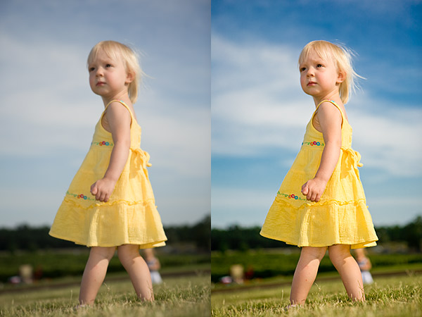 Before and After RAW image processing