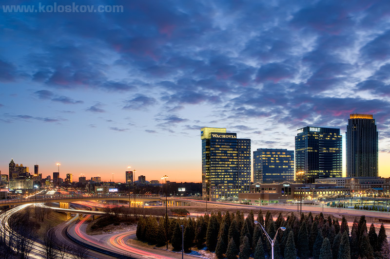 Night Atlanta, GA Hi Res stock images
