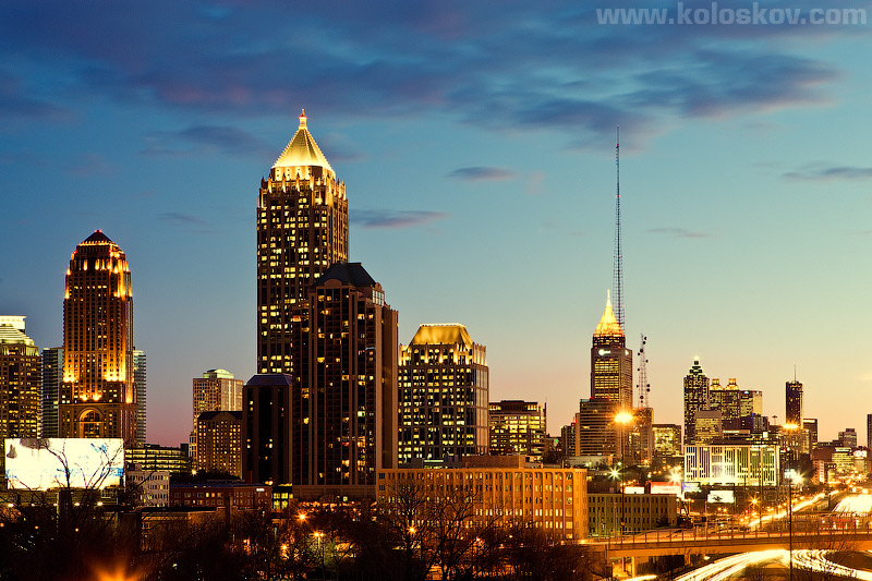 Night Atlanta, GA Hi Res stock photos