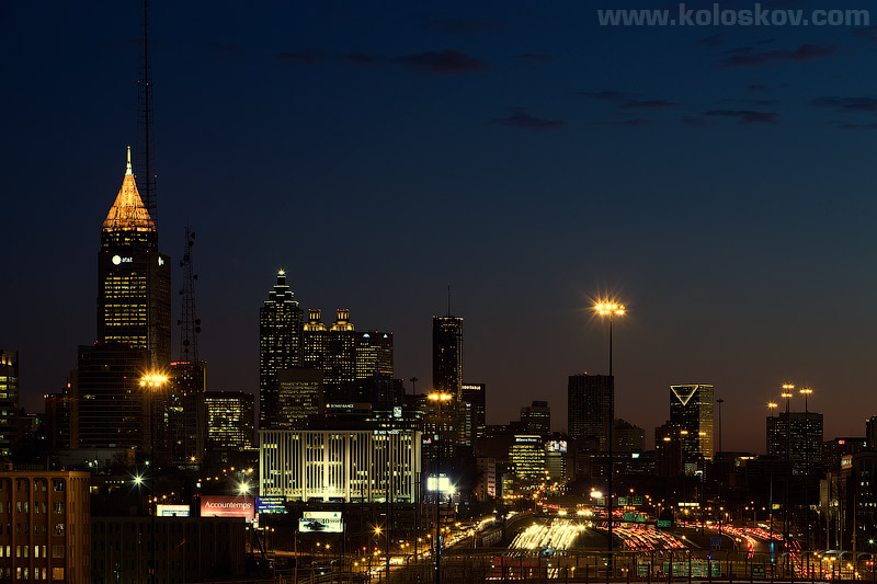 Night Atlanta, GA Hi Res stock photos