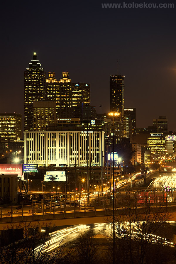 Night Atlanta, GA Hi Res stock photos