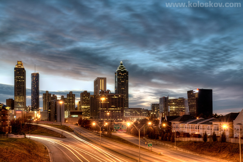 Night Atlanta, GA Hi Res stock photos