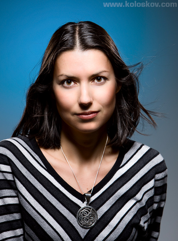 Studio portrait lighting setup
